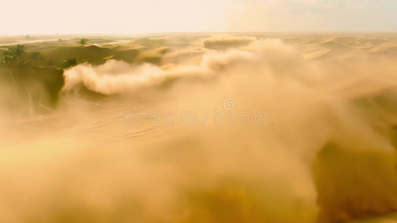 Dunes de sable majestueuses aux motifs balayés par le vent dans un paysage désertique illustration stock