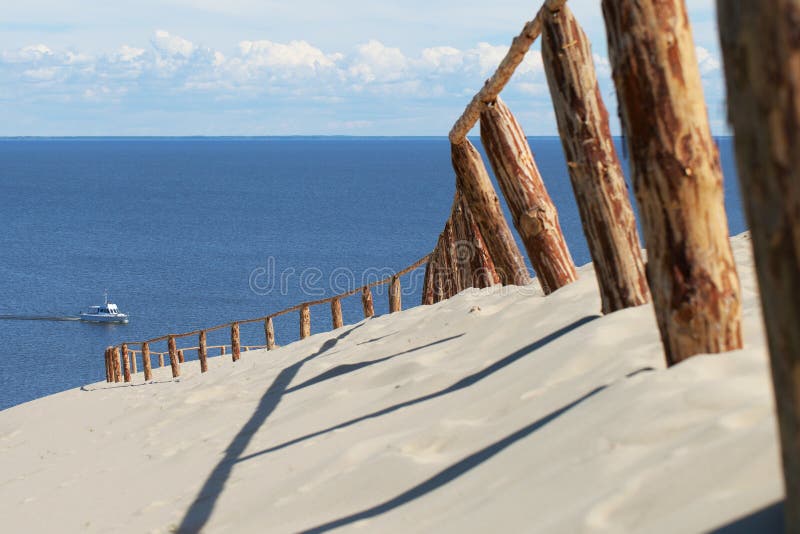 Sandy Dunes on the Curonian Spit in Nida, Neringa, Lithuania. Sandy Dunes on the Curonian Spit in Nida, Neringa, Lithuania.