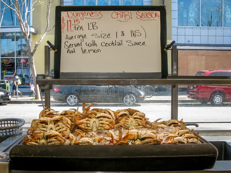 Dungeness Crabs for Sale at Fisherman S Wharf, San Francisco Editorial