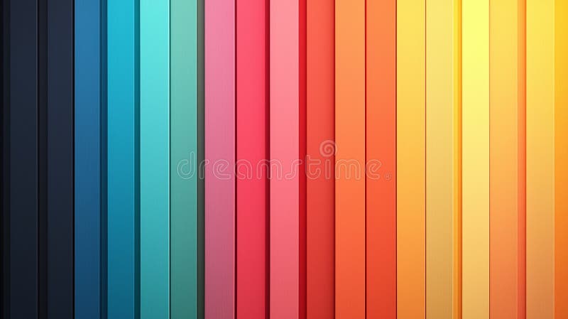Dungi verticale colorate în tonuri gradiente de la nuanțe întunecate la nuanțe luminoase stock illustration