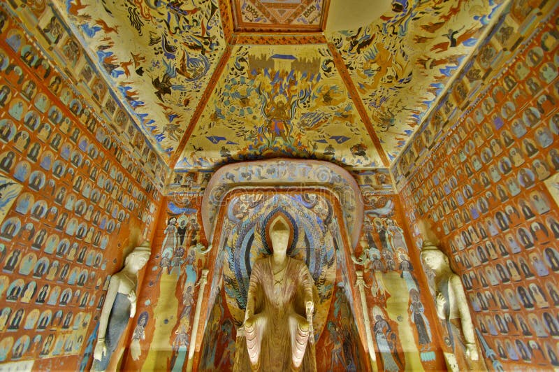 Dunhuang frescoesï ¼ Mogao Jaskiniowy ï ¼ obrazy stock Dunhuang frescoesï ¼ Mogao Jaskiniowy ï ¼ obrazy stock