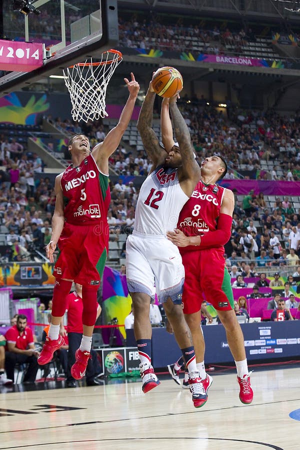 DeMarcus Cousins of USA Team in action at FIBA World Cup basketball match between USA and Mexico, final score 86-63, on September 6, 2014, in Barcelona, Spain. DeMarcus Cousins of USA Team in action at FIBA World Cup basketball match between USA and Mexico, final score 86-63, on September 6, 2014, in Barcelona, Spain.