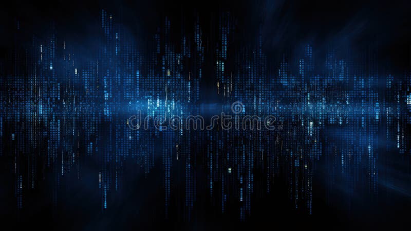 Dunkelblauer Hintergrund mit Computercode. generative Hilfe