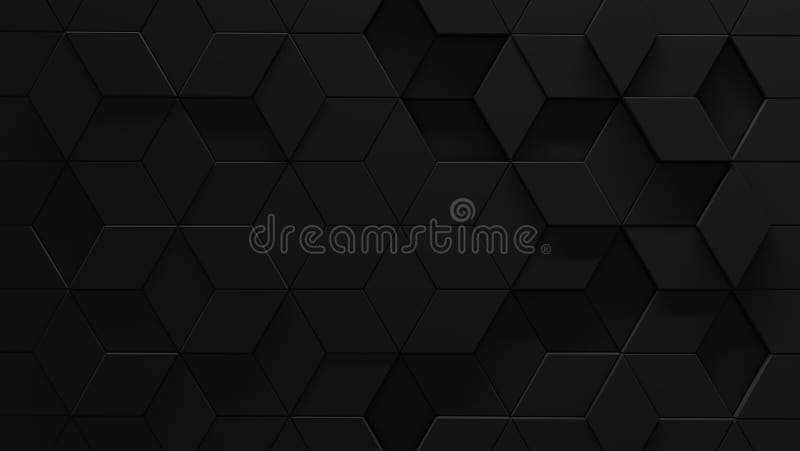 Dunkelschwarzer futuristischer Hintergrund 3D-Abbildung lizenzfreie abbildung