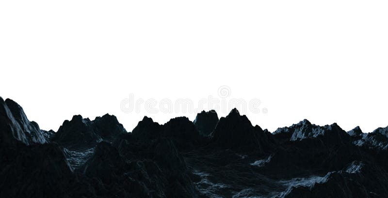 Dark asteroids close up with white background 3D rendering. Dark asteroids close up with white background 3D rendering