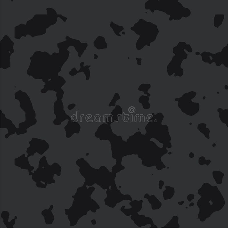 Dunkles Schwarzes nahtloses camo Muster vektor abbildung