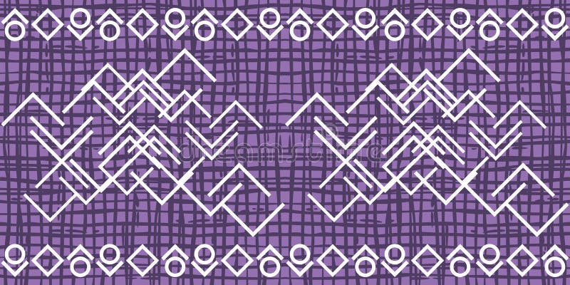 Dunkles violettes unregelmäßiges Schachbrettmuster mit weißer Verzierung