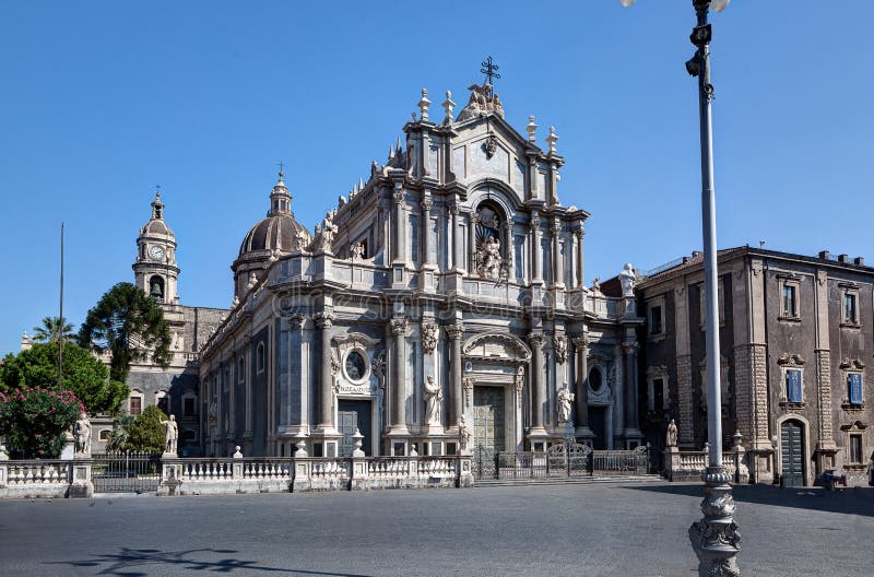 Duomo, καθεδρικός ναός, Κατάνια, Σικελία, Ιταλία στοκ εικόνες Duomo, καθεδρικός ναός, Κατάνια, Σικελία, Ιταλία στοκ εικόνες