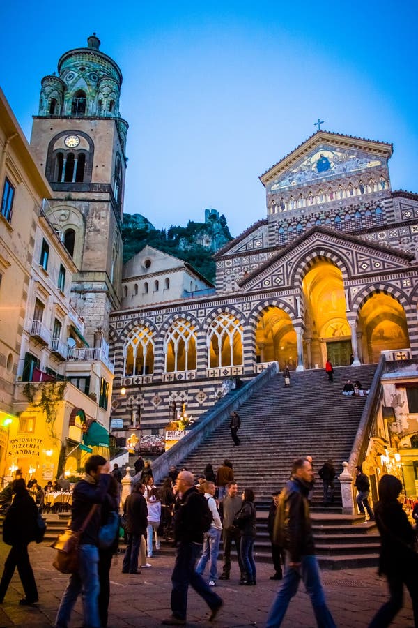 Duomodi Amalfi in Italië stock afbeelding Duomodi Amalfi in Italië stock afbeelding