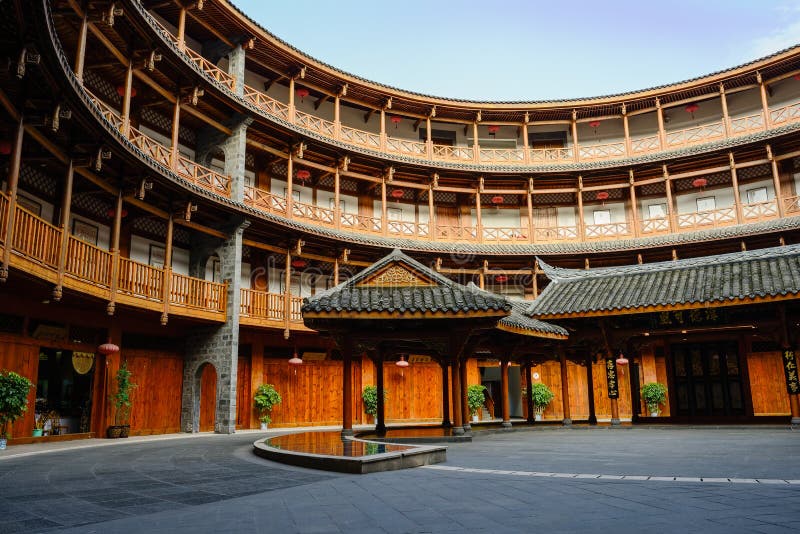 Duplicate of Fujian Tulou,circular earthen dwelling building,in