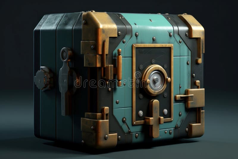 încuietoare metalică rezistentă. generare AI stock images