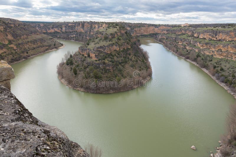 Duraton Canyon Natural Park in Segovia province, Spain. Duraton Canyon Natural Park in Segovia province, Spain