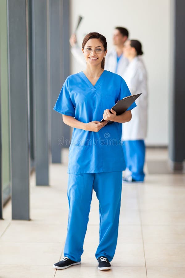 Durată completă asistent medical stock images