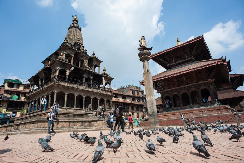 The Durbar square of Patan Royal city. Nepal royalty free stock images The Durbar square of Patan Royal city. Nepal royalty free stock images