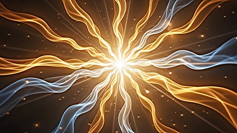 Durch die starburst generative AI fließen elegante Perlen mit eleganter Textur lizenzfreie abbildung