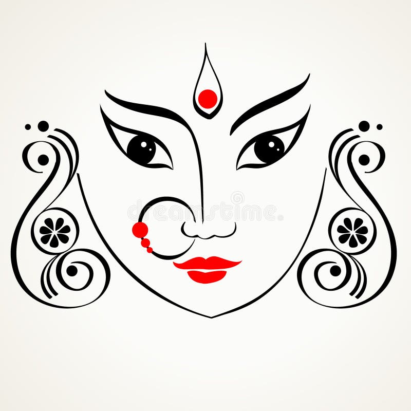 how draw durga devi easily,maa durga drawing for beginners,durga puja  drawing step by step - YouTube