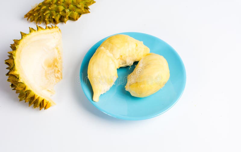 Durian Fruit Dessert on a Plate Stock Image Image of served, cake