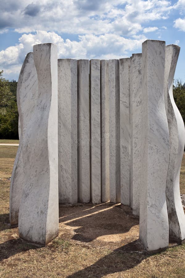 Dusan Dzamonja sculpture park royalty free stock images