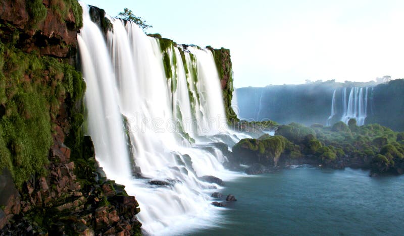 Dusk at Iguazu Falls royalty free stock photos Dusk at Iguazu Falls royalty free stock photos