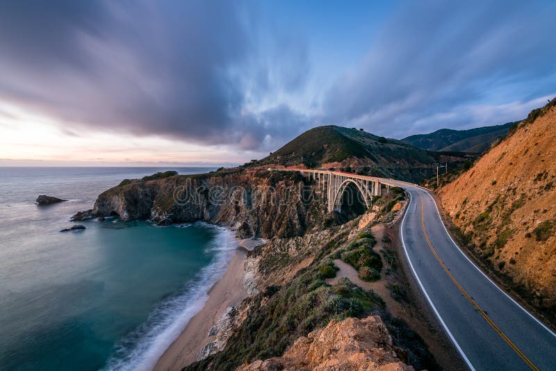 Dusk sets over the California Coast