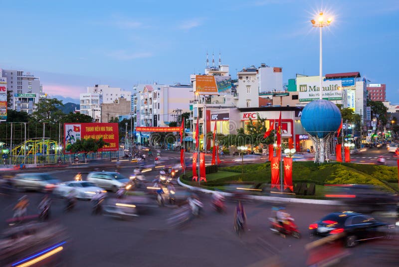 Dusk View of Nha Trang City, Vietnam Editorial Image - Image of famous ...