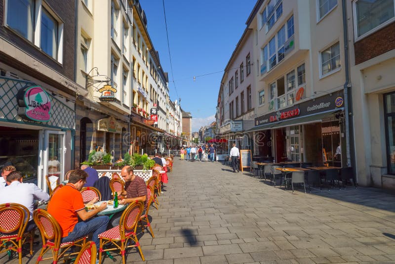 Dusseldorf streets editorial image. Image of capital - 58279785