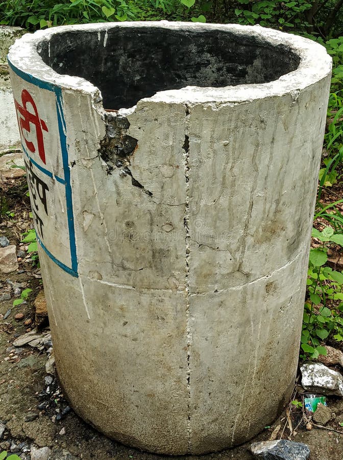 The Dust Bin Which is Made by Cement Stock Image Image of cement
