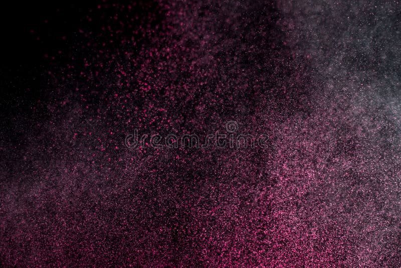 Dust Explosion on a Black Background for Graphic Resources. Stock Image