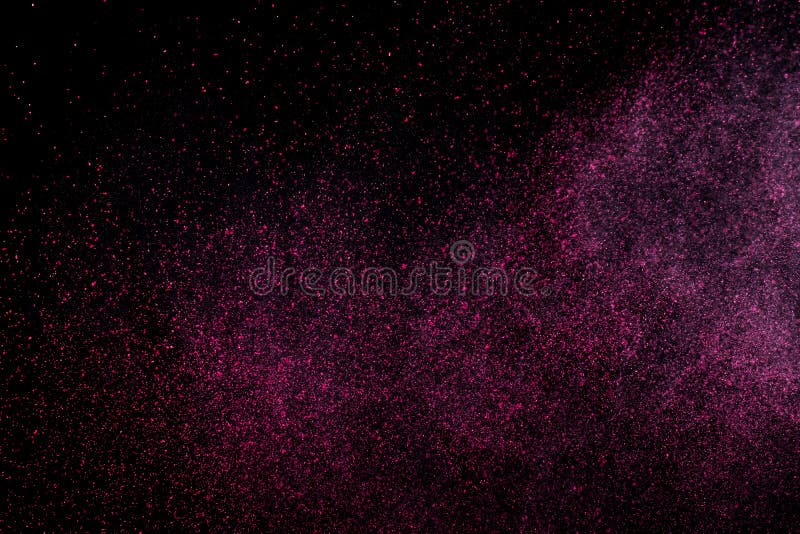 Dust Explosion on a Black Background for Graphic Resources. Stock Image