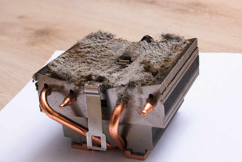 Dust on the fan in the computer royalty free stock image