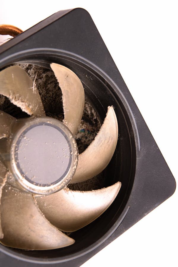 Dust on the fan in the computer royalty free stock photos