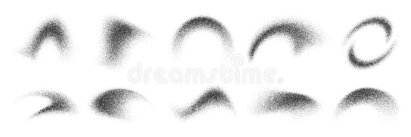 Dust noise grain wave spray, abstract sand powder stock illustration