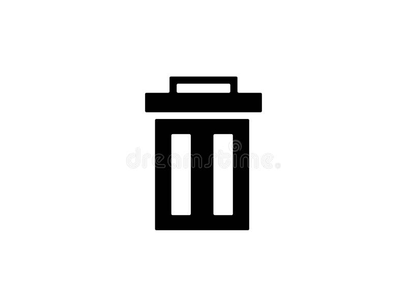 Dustbin and Garbage Icon Design royalty free illustration