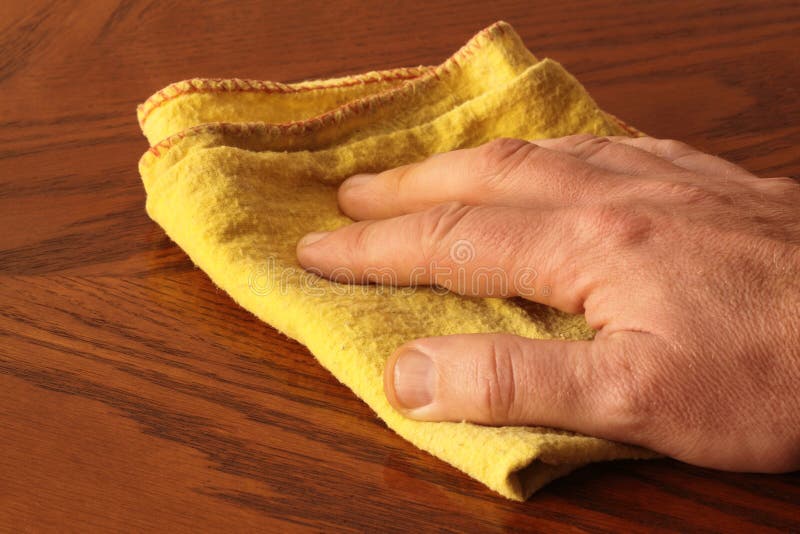 Dusting table royalty free stock image