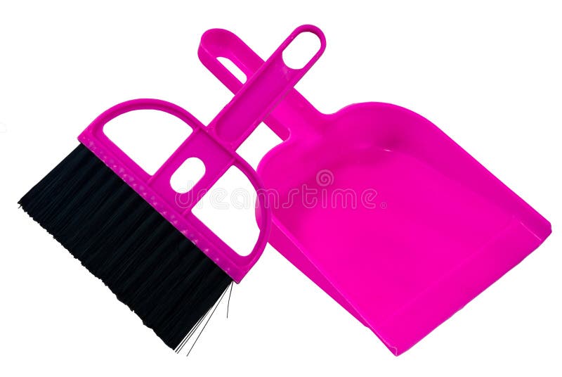 Pink Dustpan on Wooden Background Stock Photo Image of cleaner