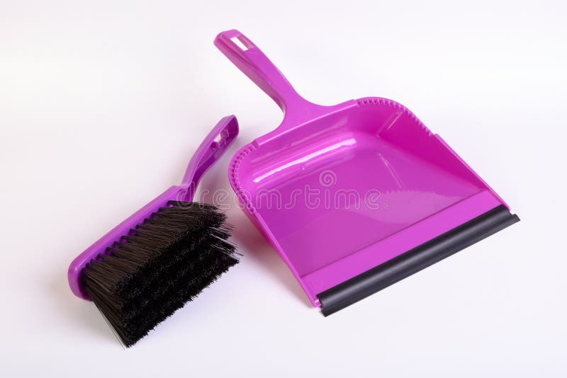 Dustpan and hand brush stock image. Image of object, equipment 57588291