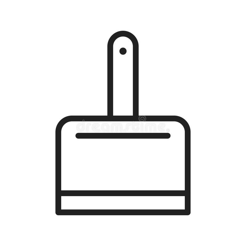Dustpan icon vector image. stock illustration