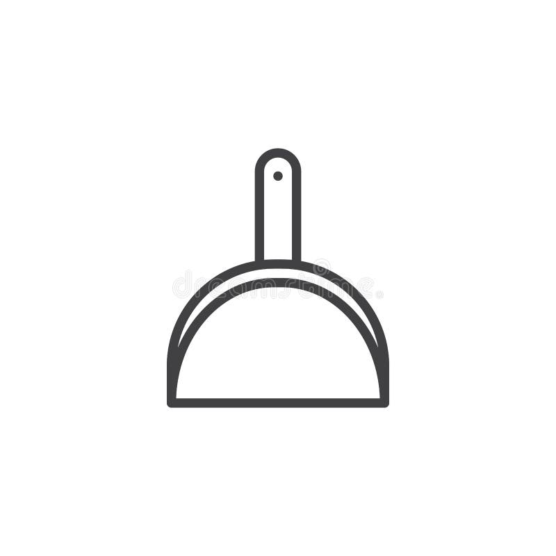 Dustpan outline icon stock vector. Illustration of tool 111158593