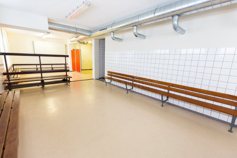 Dutch group dressing room on secondary school