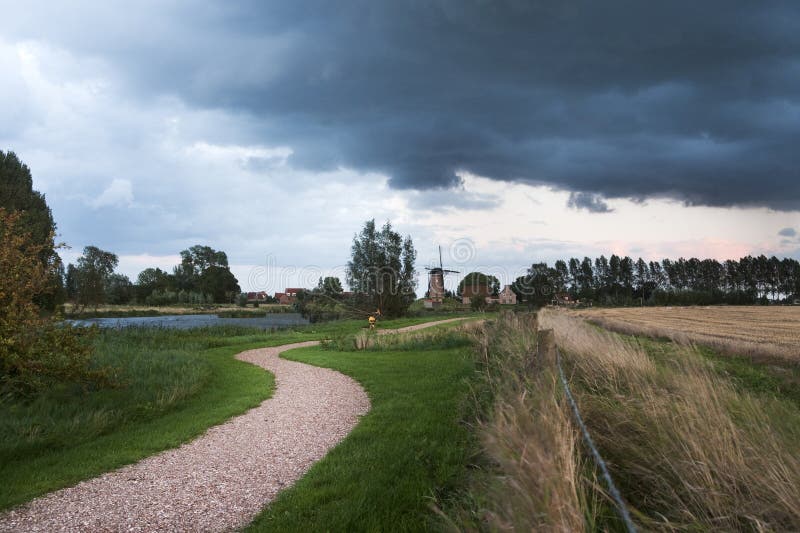 Dutch mill stock image