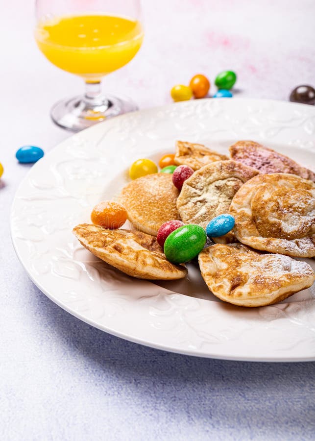 Dutch Mini Pancakes Called Poffertjes Stock Image - Image of appetizing ...