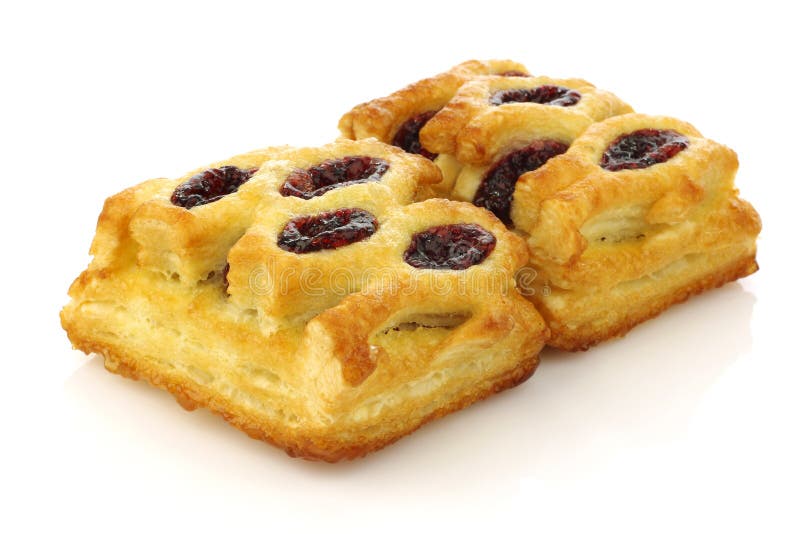 Dutch Pastry Filled With Strawberry Jam Stock Photo Image of tasty