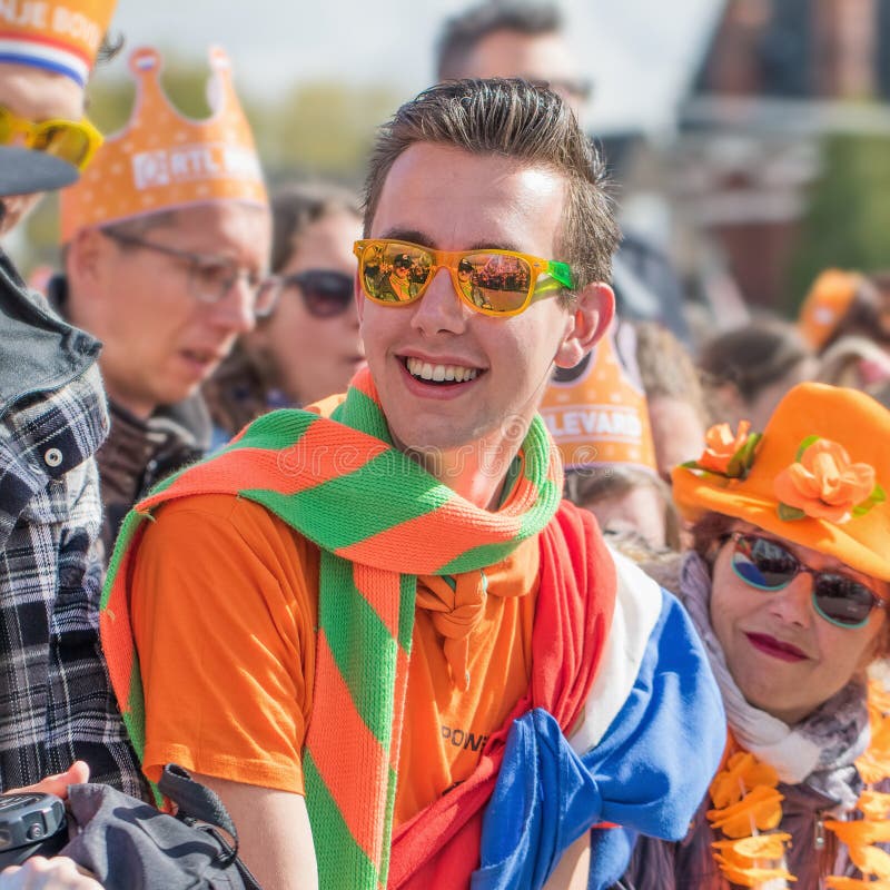 Dutch People Celebrate King`s Day, Tilburg, Netherlands Editorial Stock