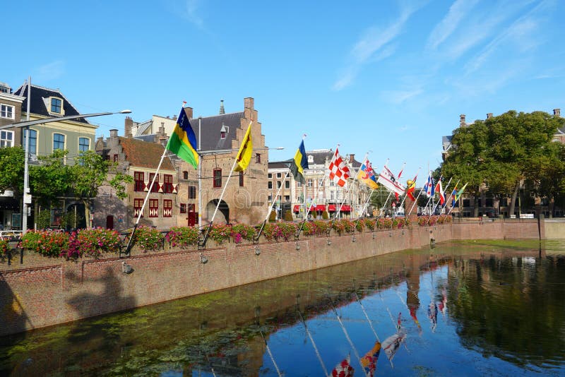 Dutch provinces flags in the Hague royalty free stock images Dutch provinces flags in the Hague royalty free stock images
