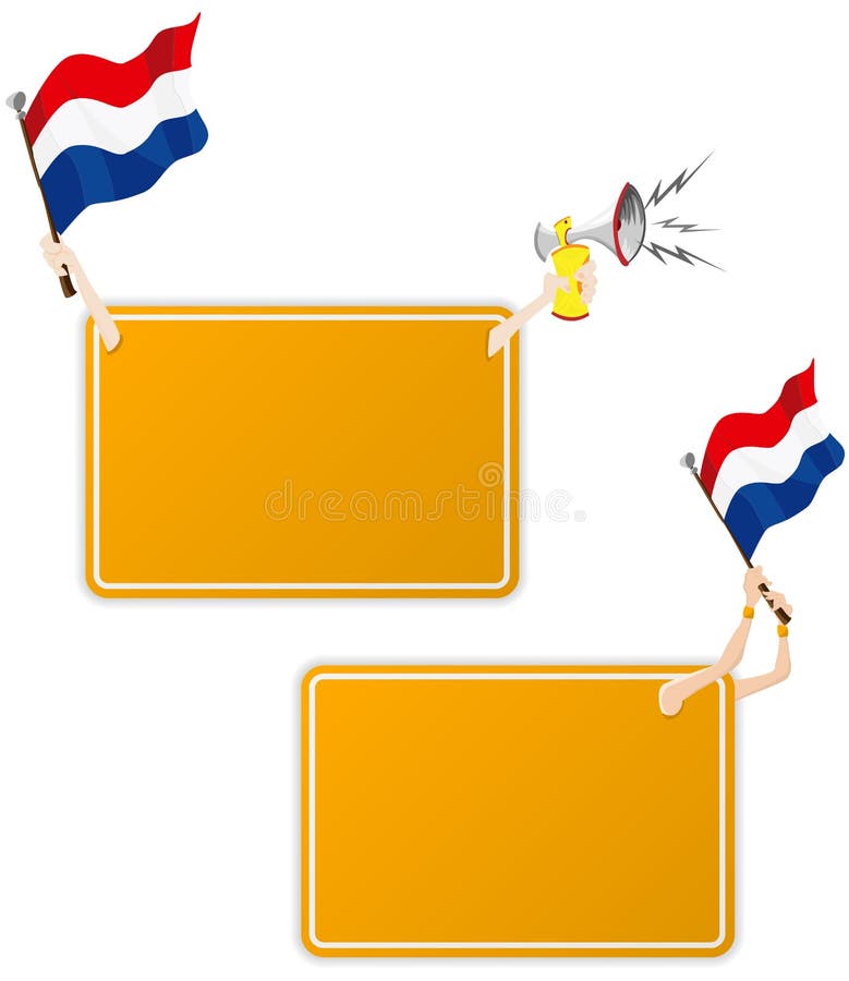 Dutch Sport Message Frame with Flag.