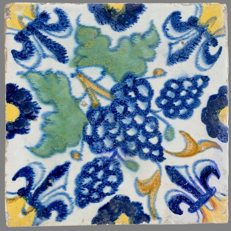 Dutch tile from the 16th to the 18th century stock image Dutch tile from the 16th to the 18th century stock image