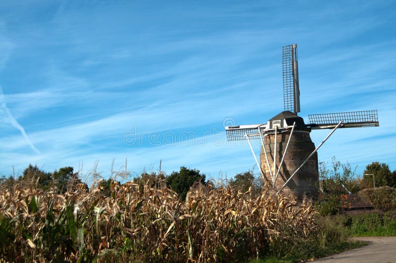 Dutch Windmill in Autumn Colors