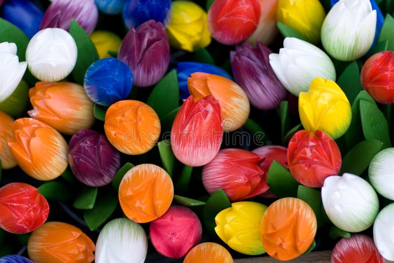 Dutch wooden tulips stock image. Image of dutch, tulips 4309395