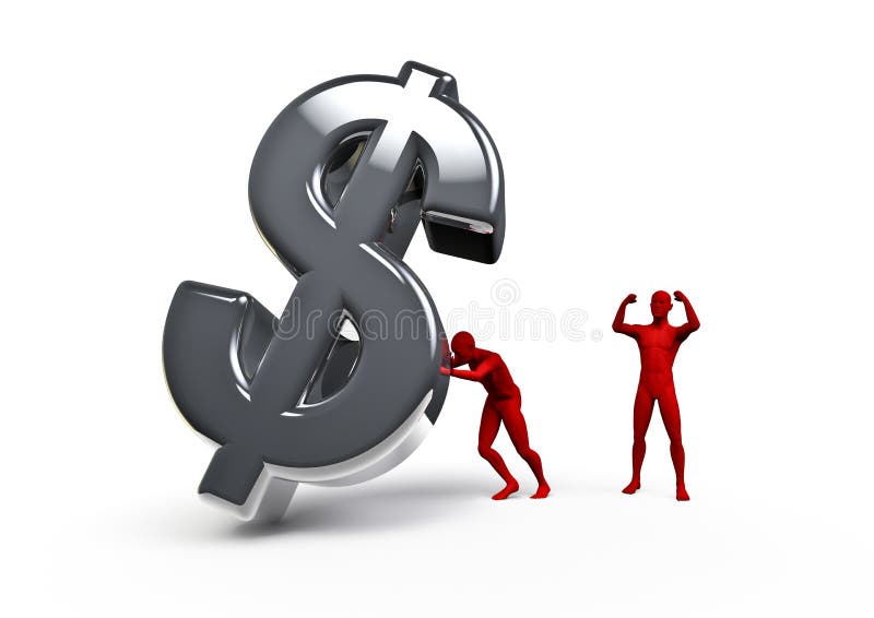 Duwende dollar vector illustratie Duwende dollar vector illustratie