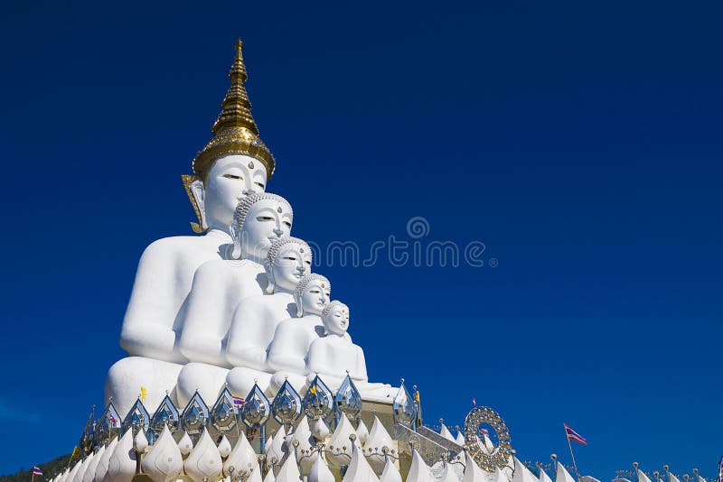 Big White Buddha statue Religion temple in Thailand. Big White Buddha statue Religion temple in Thailand.